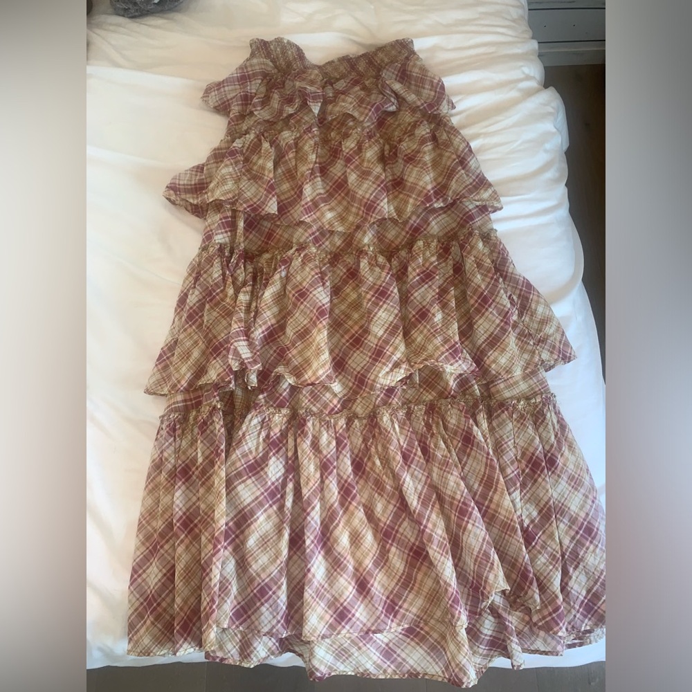 Free people long flowy tiered maxi-skirt